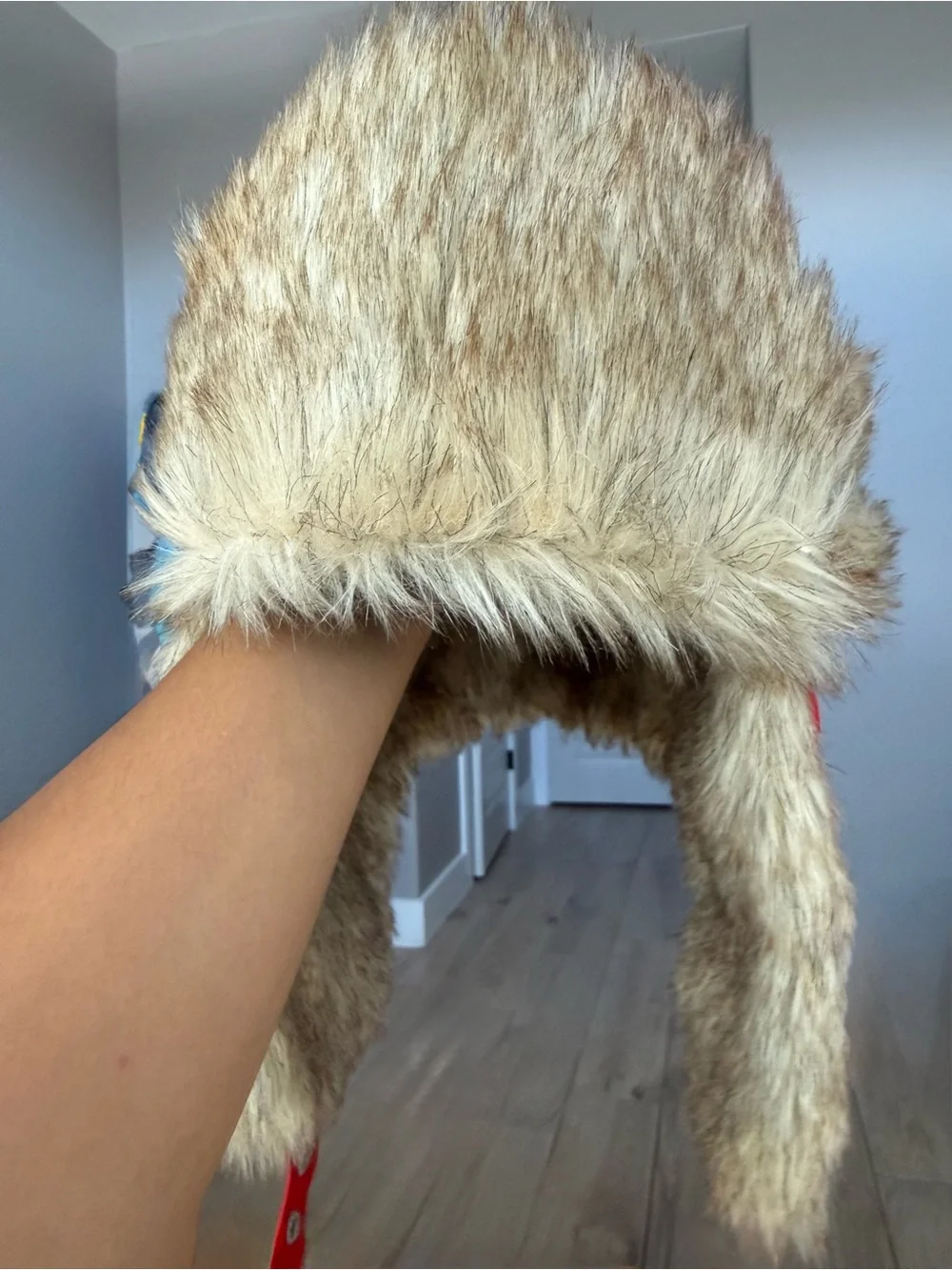 Coca Cola Bright Red Quilted Trapper Hat with Faux Fur Trim